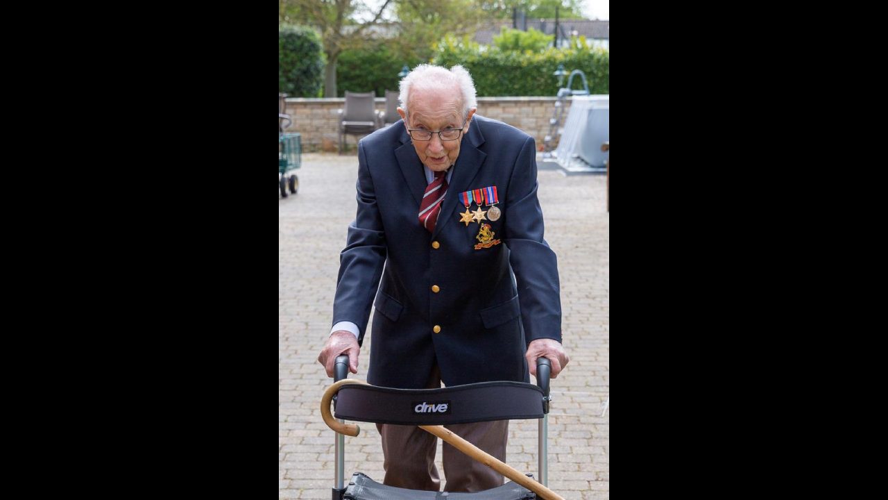 99-year-old war veteran raises millions for healthcare workers