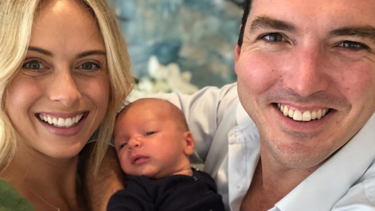 Sylvia Jeffreys and Peter Stefanovic share snaps of baby Oscar