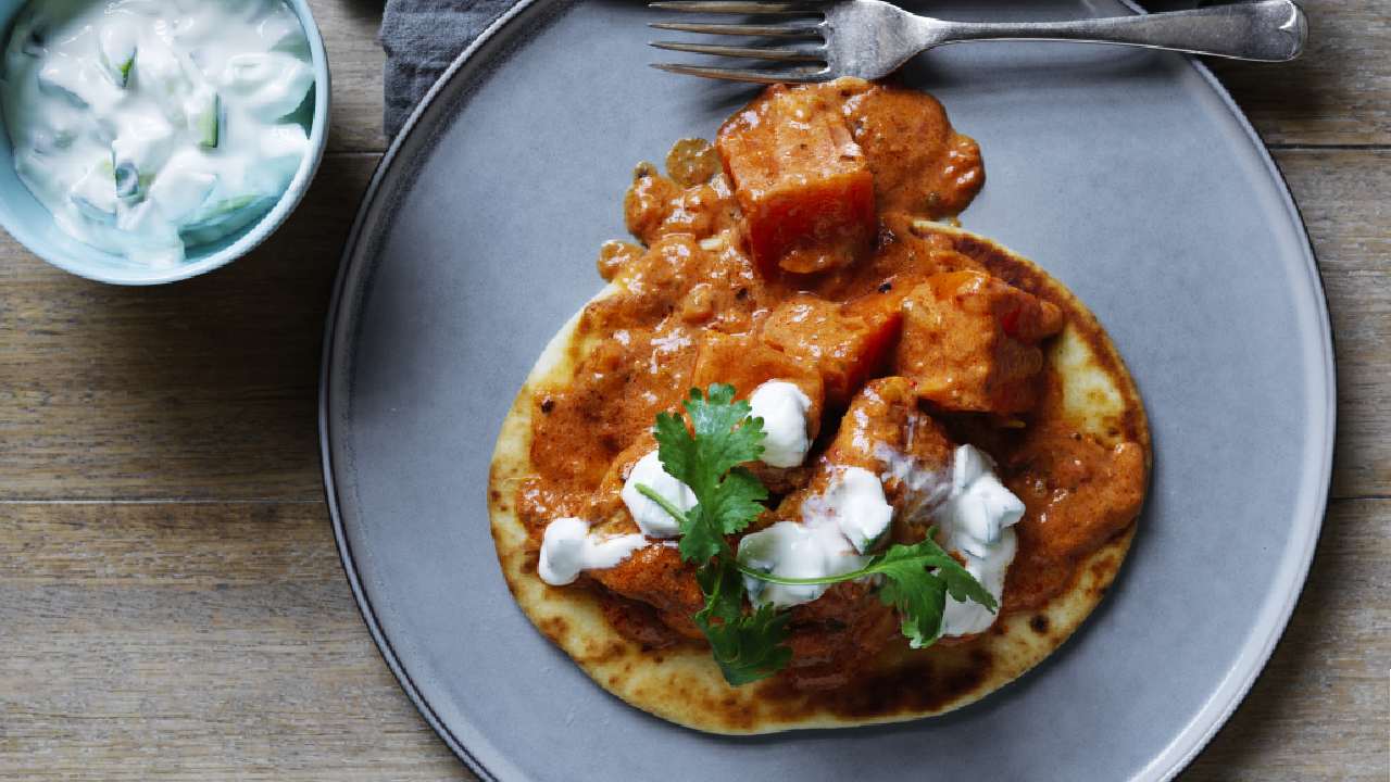 Butter chicken and sweet potato