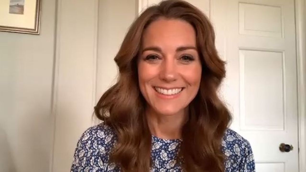 Duchess Kate surprises schoolchildren in a virtual assembly