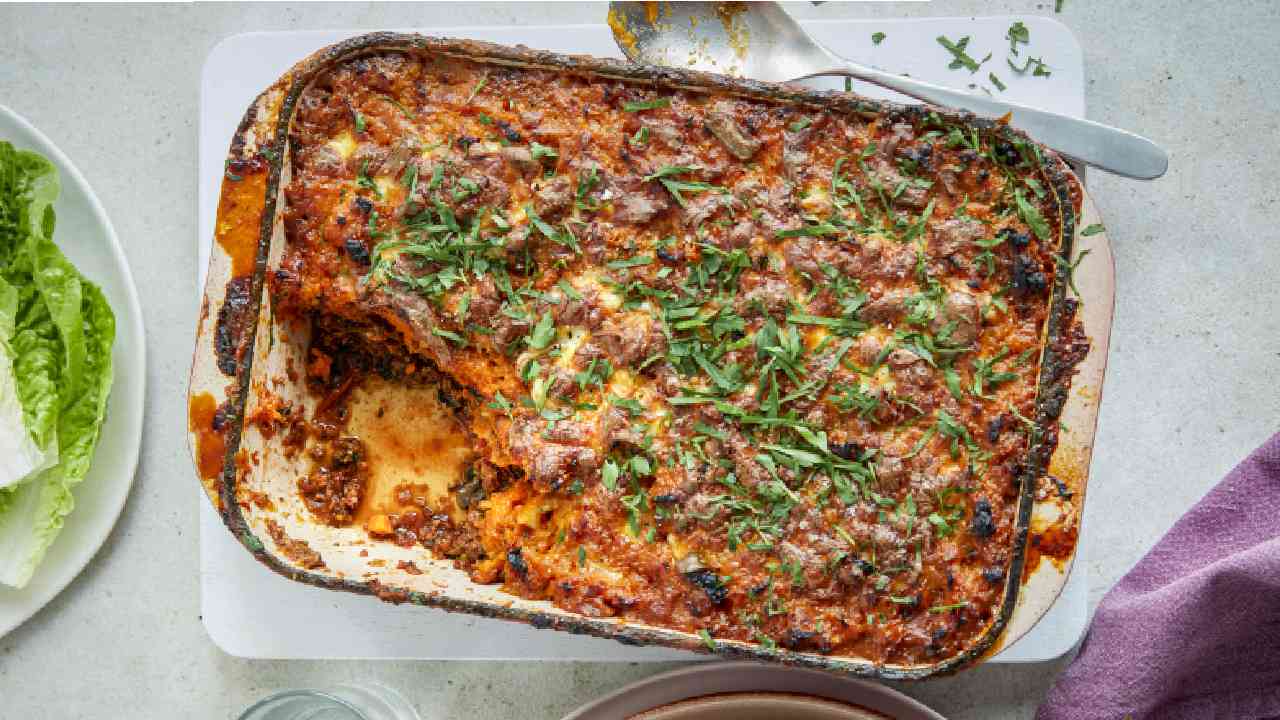 Sweet potato crusted shepherd’s pie