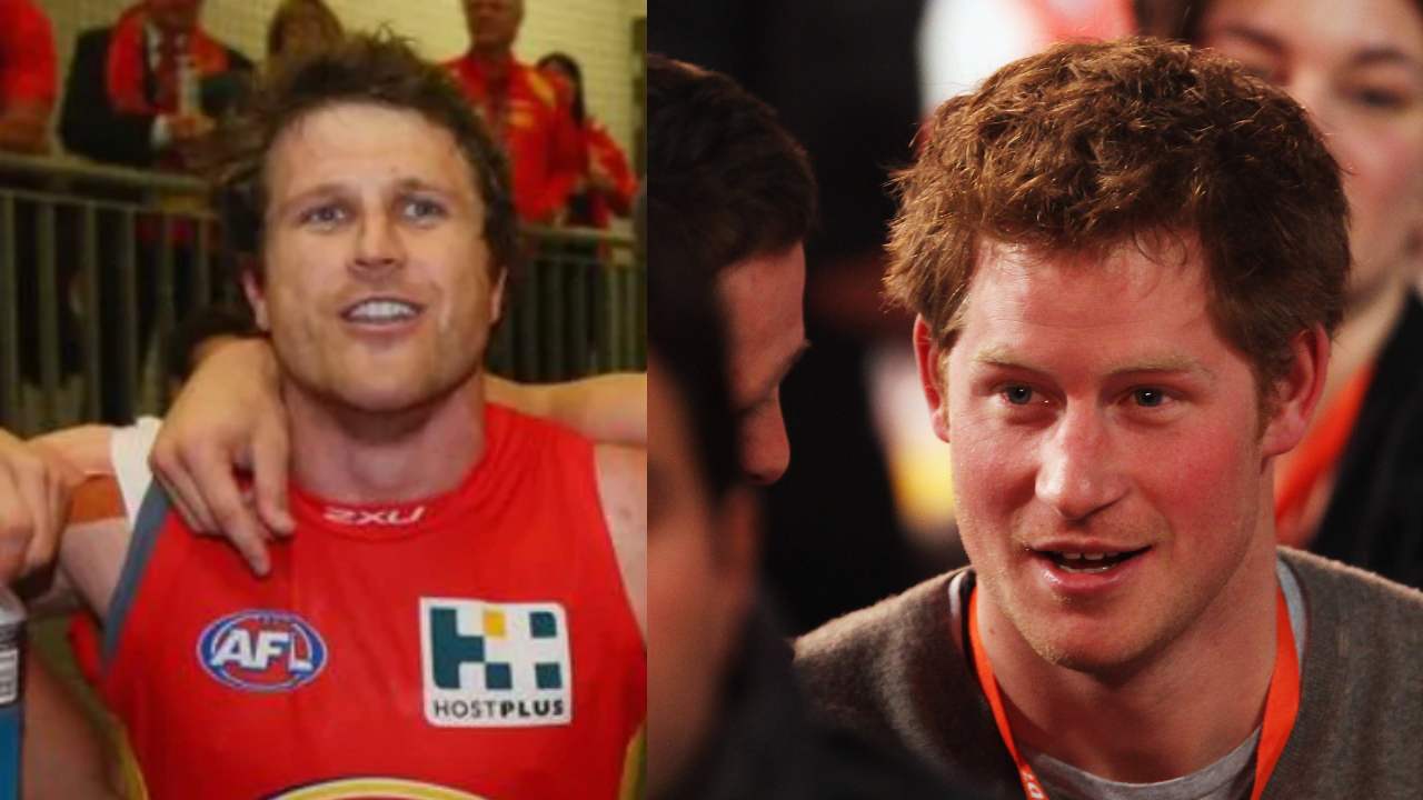 "You can't manhandle the prince!" AFL star's night in Vegas with Prince Harry
