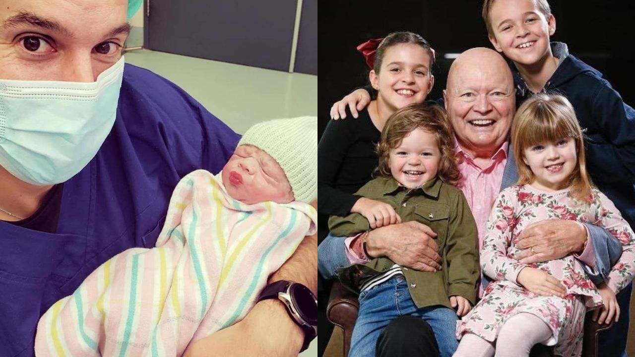 Bert and Patti Newton's joy as sixth grandchild arrives early