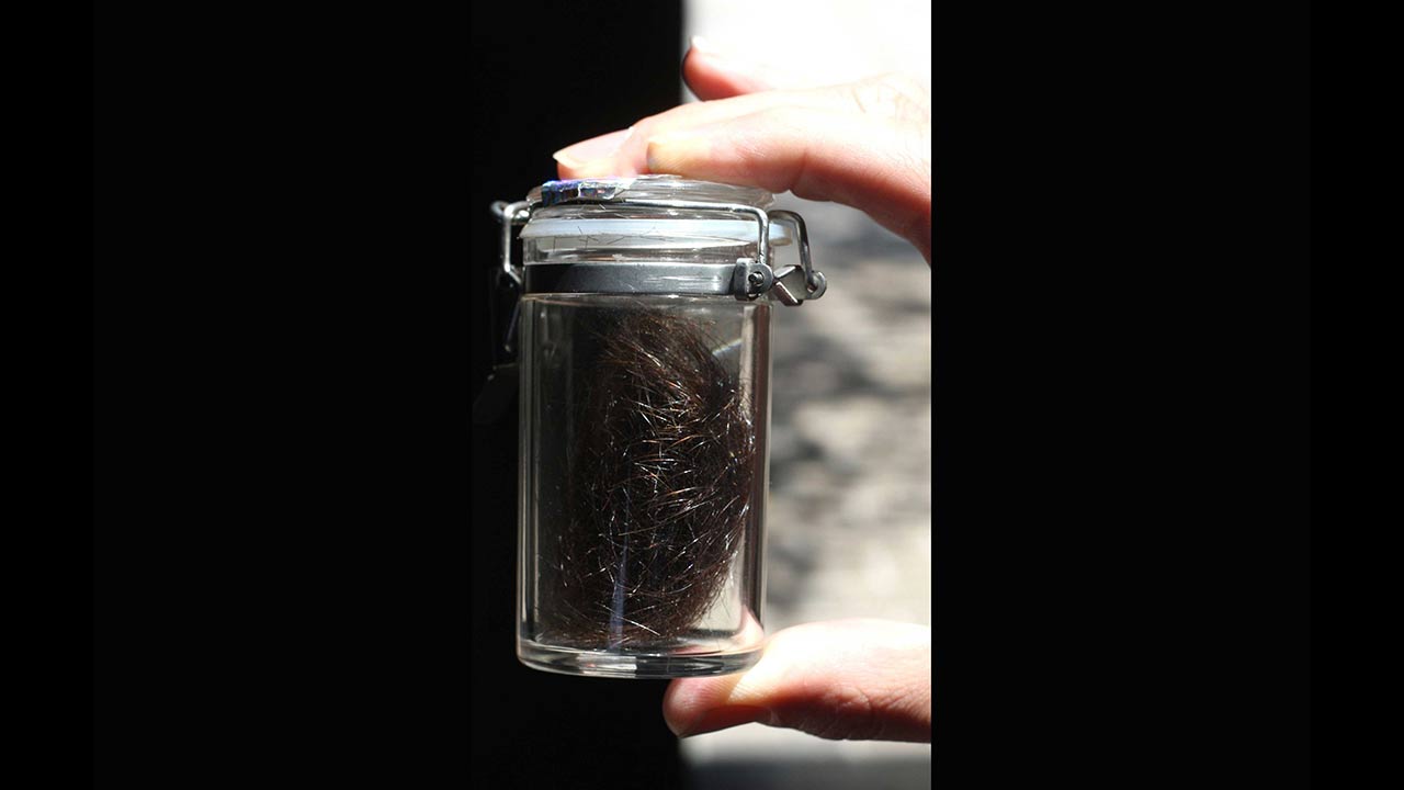 A lock of Elvis Presley’s hair
