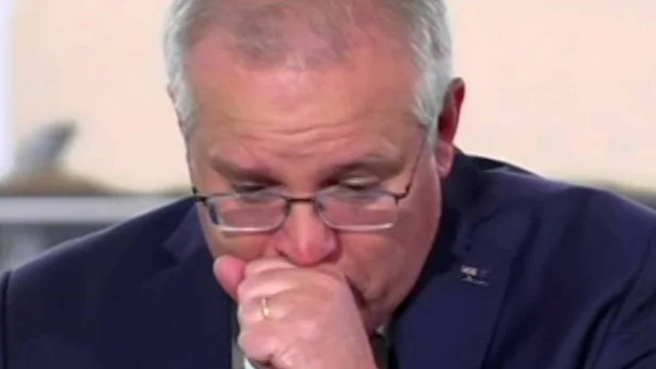 “I’m fine now”: Scott Morrison’s coughing fit caught on camera
