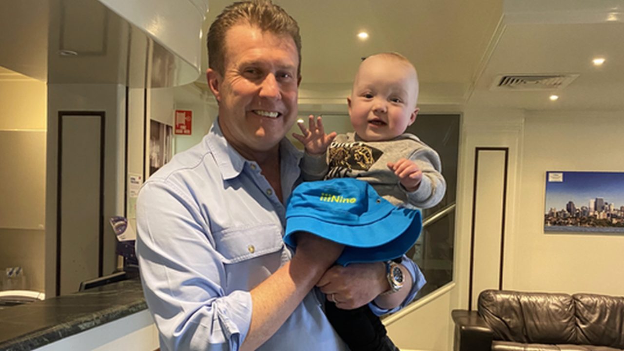 Peter Overton meets his littlest fan with a heart condition 