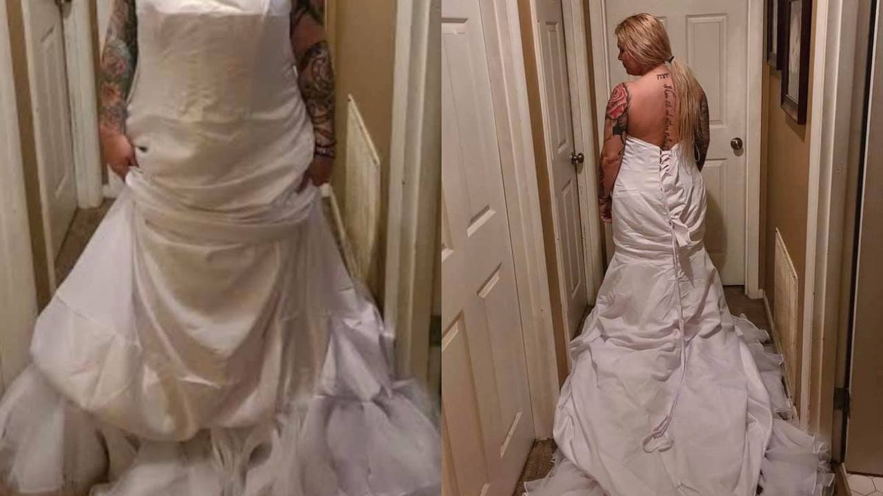 Wedding dress disaster turns to miraculous save