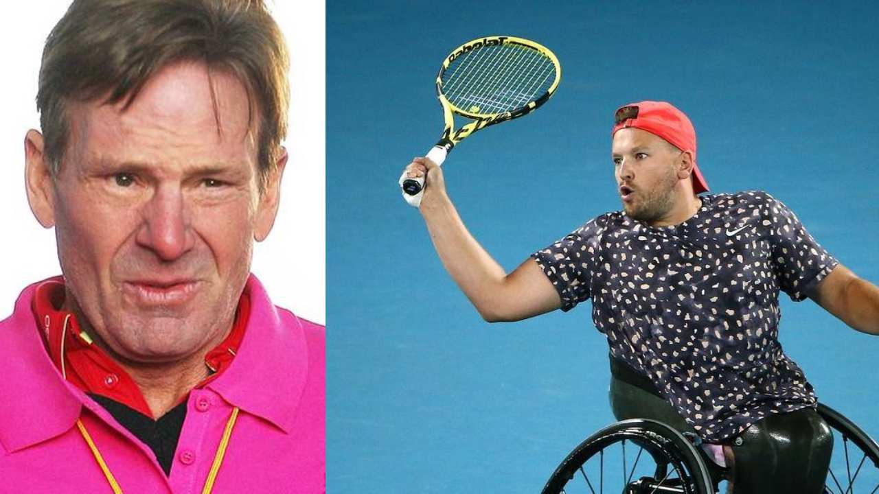 Dylan Alcott's perfect backhand at Sam Newman