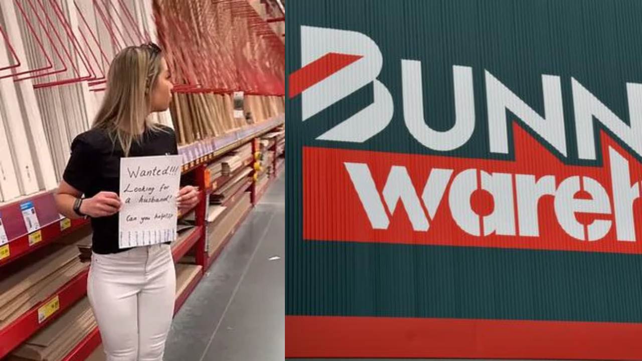 Woman takes to Bunnings to find husband