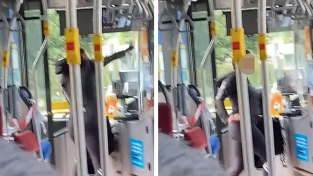 Woman lashes out at bus driver over mask request