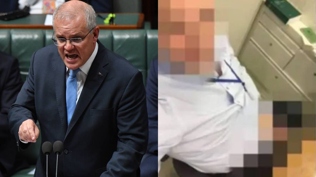 "Morally bankrupt" Scott Morrison condemns Parliament House lewd acts