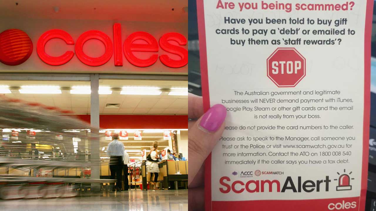 Coles staff rescue woman from costly scam
