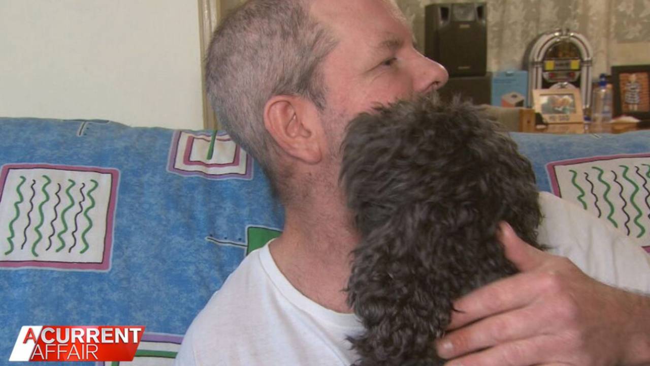 Blind man's heartwarming reunion with his dog