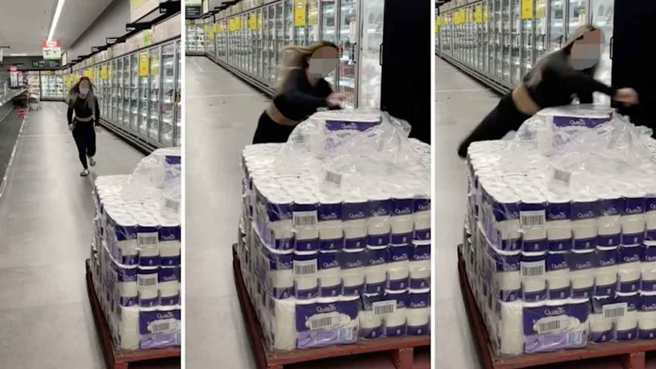 "Pretty stupid": Woman slammed for Woolies toilet paper stunt