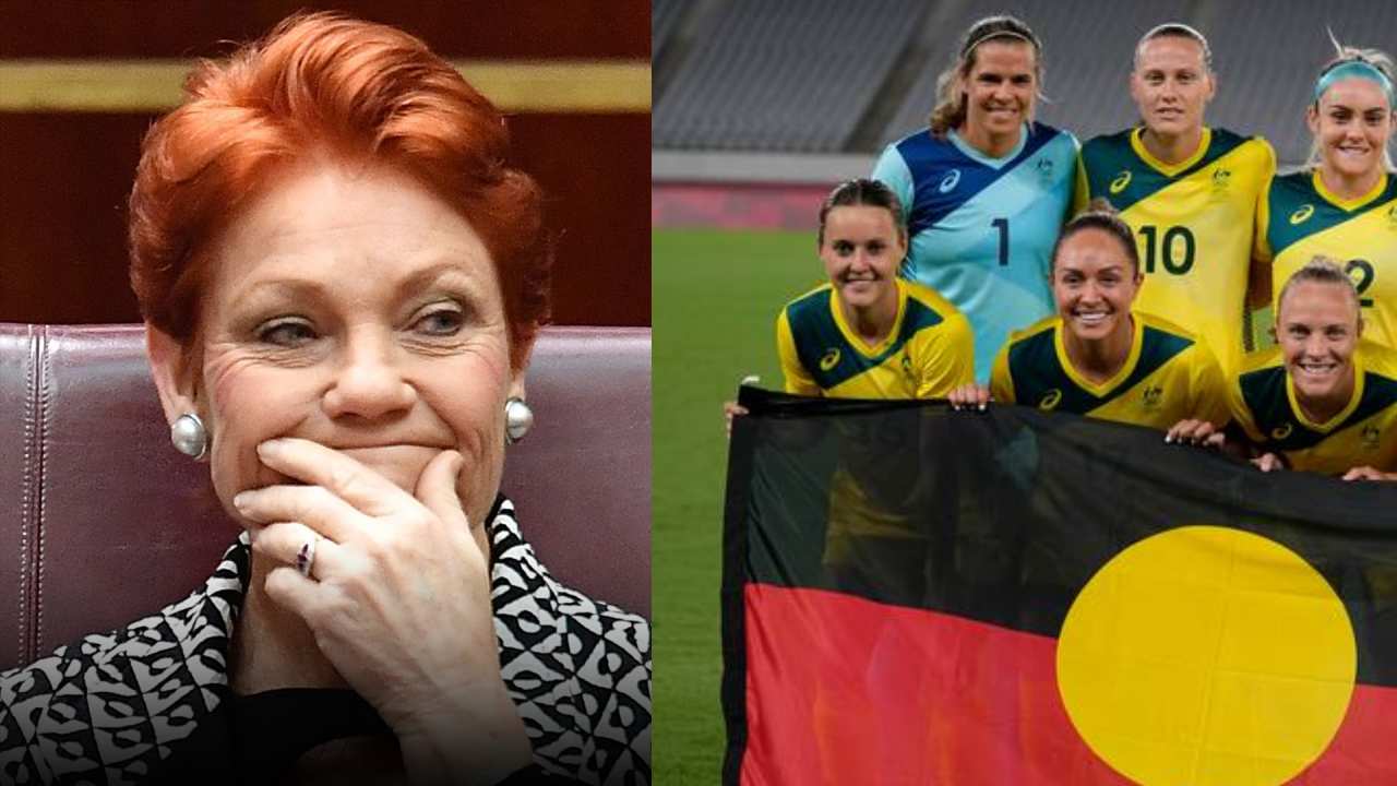 Pauline Hanson slams the Matildas for “token PC gesture” 