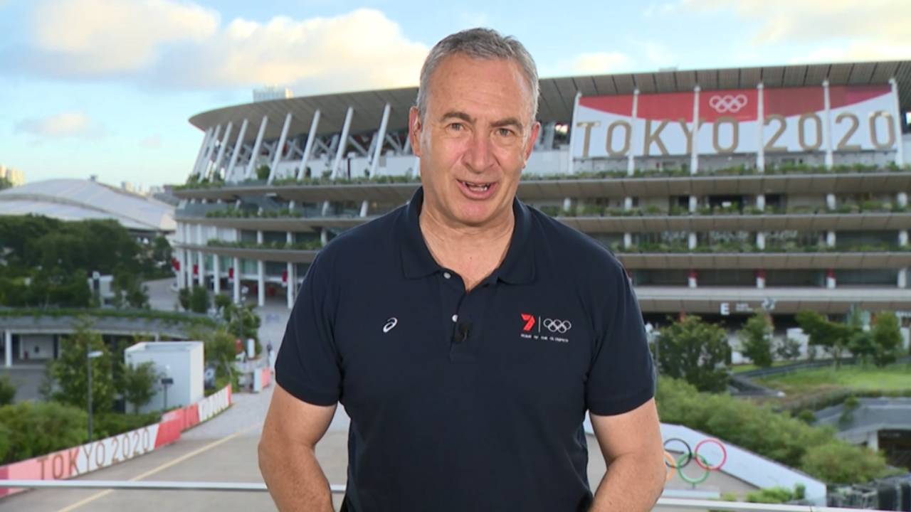 Sunrise host reports at Tokyo Olympics in the middle of an earthquake