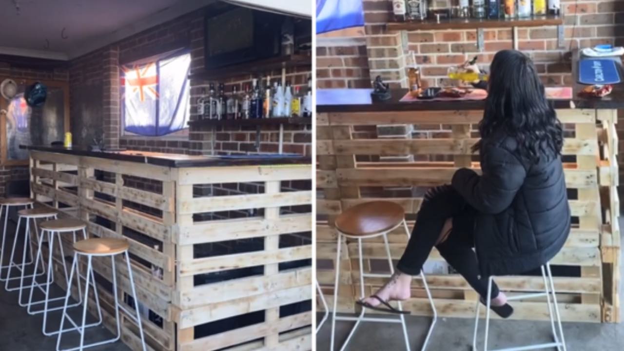 Handyman builds his wife a pub in their garage for just $300
