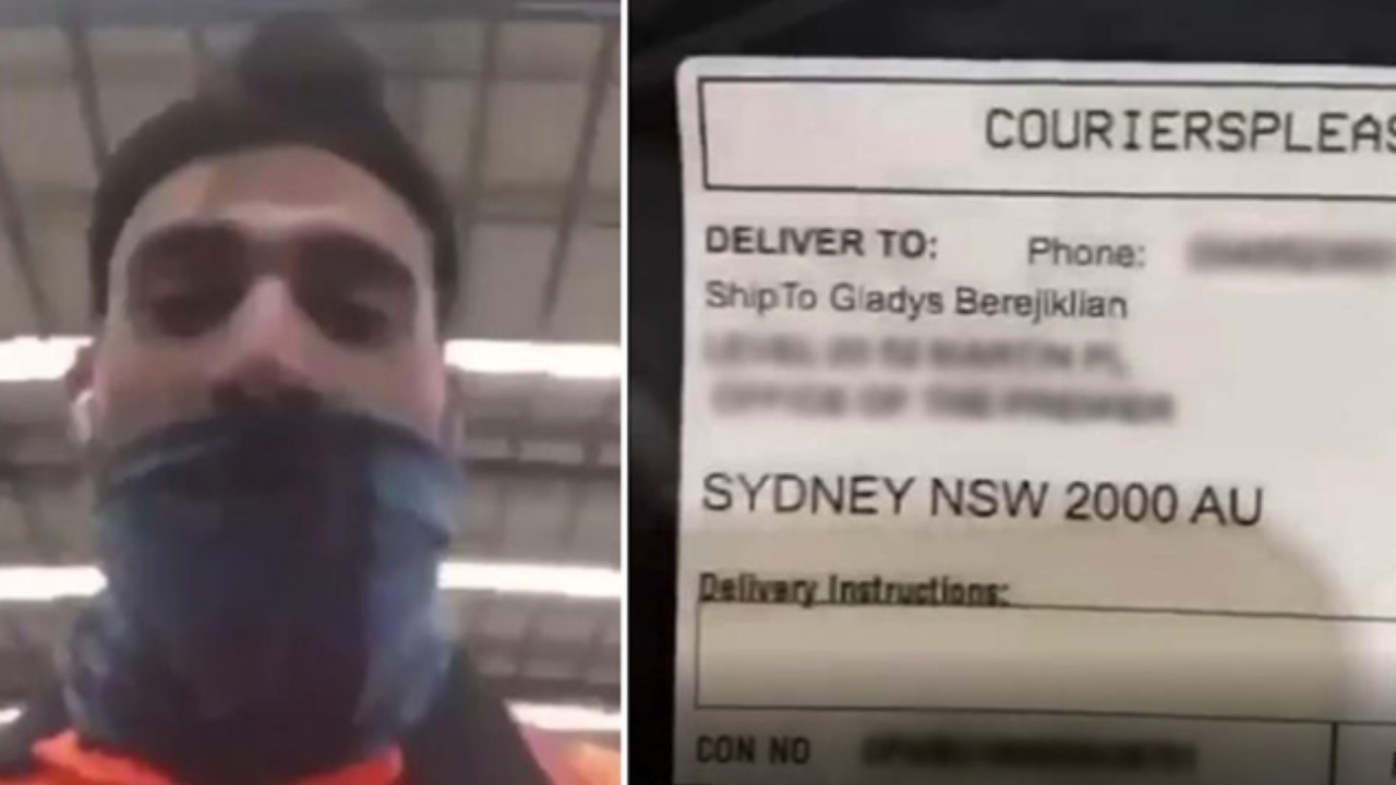 Courier sacked over abusing parcel addressed to NSW premier 
