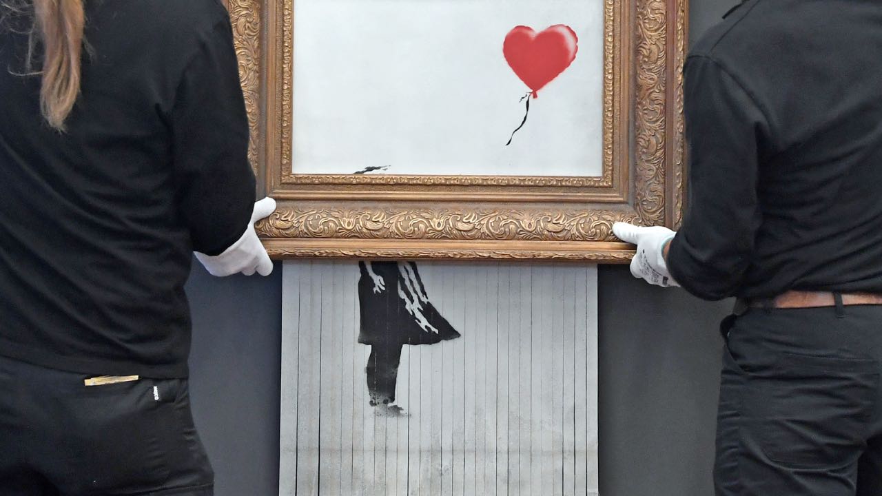 Iconic shredded Banksy artwork returns to auction