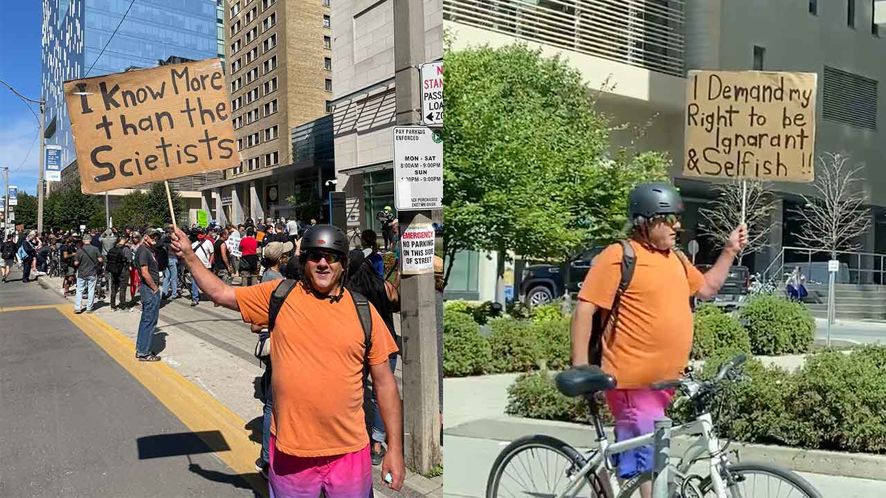 New hero of the “counter protester” movement