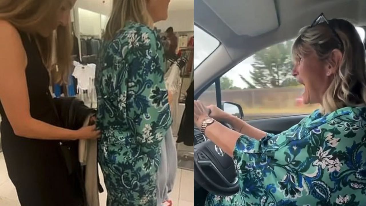 Fashion fail: Mum drives back to store to get help removing new jumpsuit