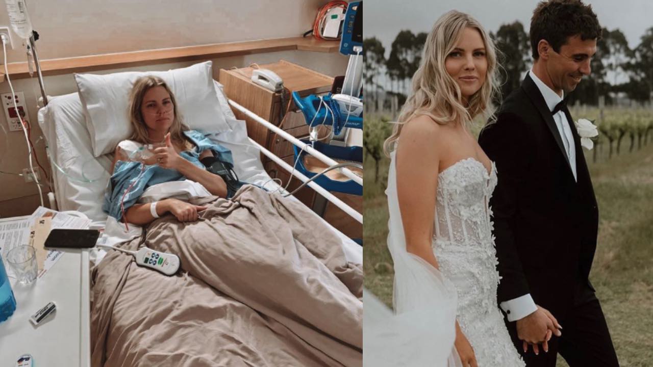 Shock cancer diagnosis one week after marrying AFL star