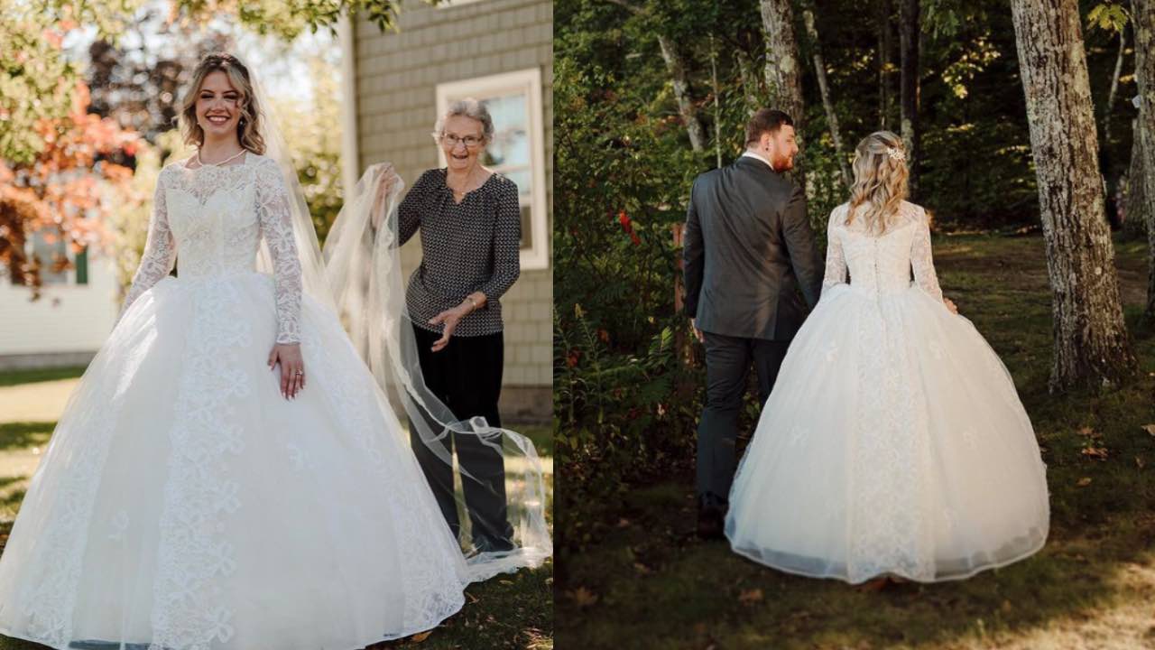 23-year-old gets married in grandmother’s wedding dress