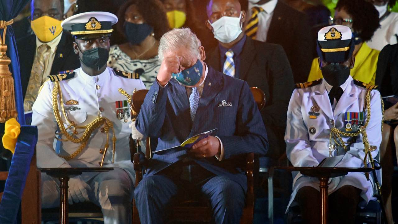 Prince Charles nods off during separation ceremony