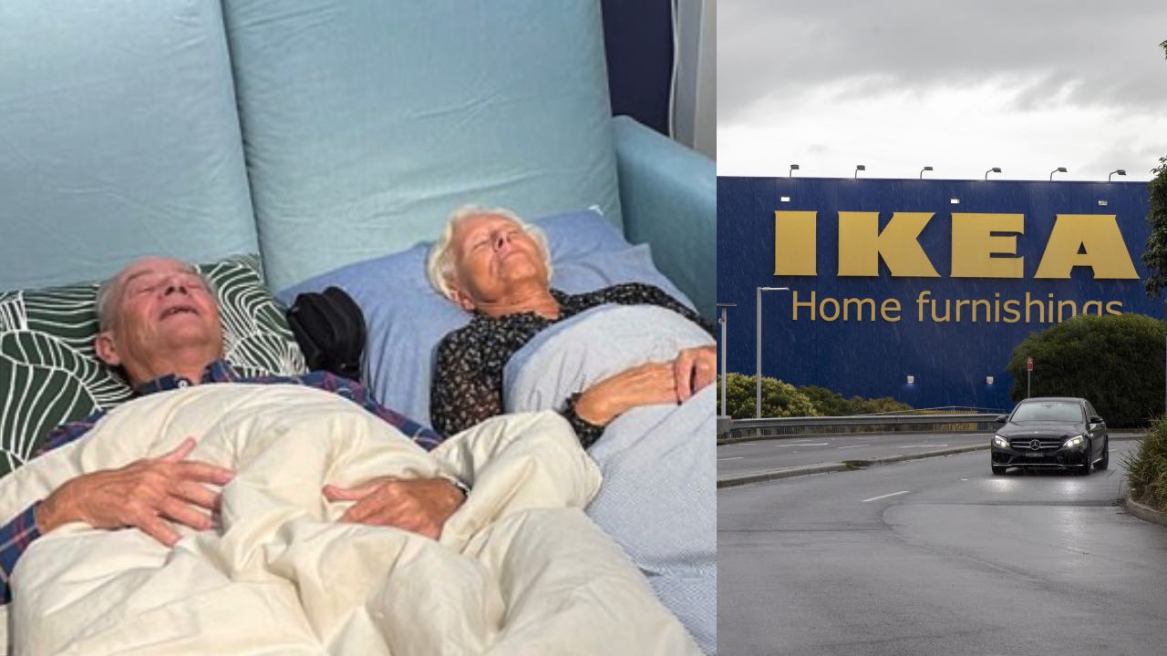 Snowed in shoppers spend the night in IKEA