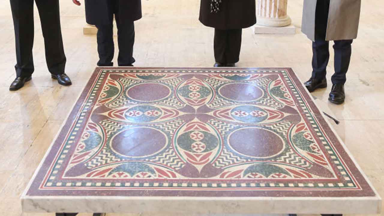 2,000-year-old mosaic rediscovered as artsy coffee table