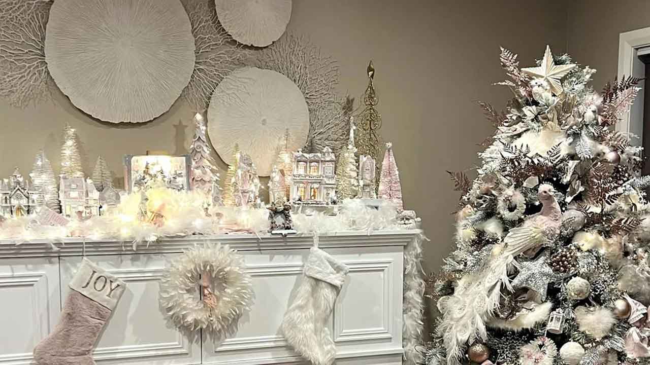 Christmas wonderland created using thrifty crafting