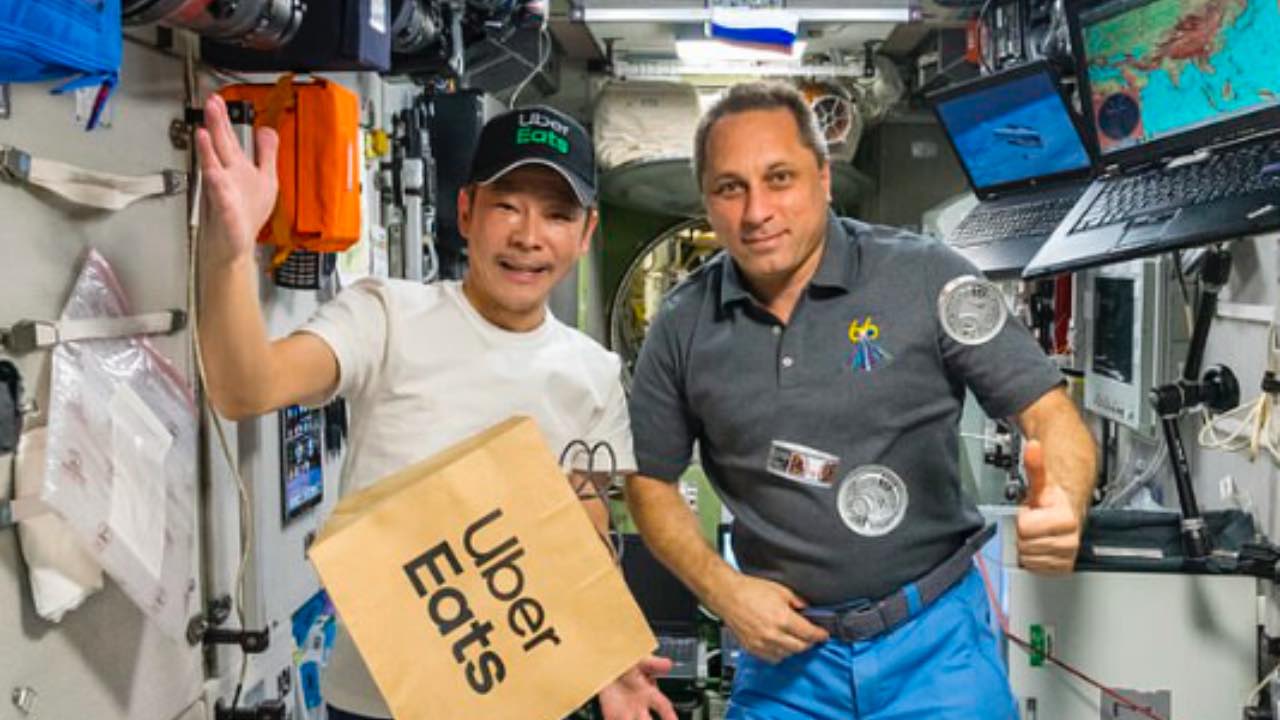"Over the moon": UberEats makes first delivery into space
