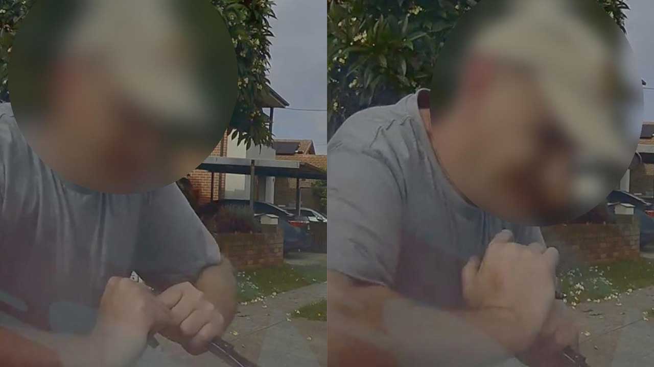 "Smile for the camera!": Man caught trashing Bunnings van