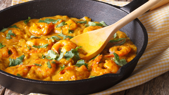 Thai prawn curry