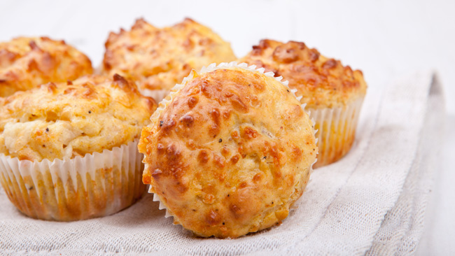 Cheese and bacon muffins
